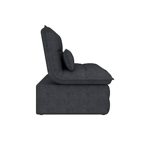 Sofá-Cama 2 Lugares Luizzi Monalisa Revestido em Tecido Boucle Encosto Reclinável - 205cm de Largura - Chumbo - 3