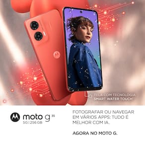 Smartphone Motorola Moto g35 5G Cinza 256GB 4GB RAM + 8GB Ram Boost e Camera 50MP com AI NFC Tela 6.7" com Superbrilho