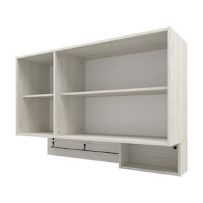 Armário Aéreo Bartira Rubi com 2 Portas, 2 Prateleiras e 120cm de Largura - Freixo/Preto Poah - ARM 1 PT 1 BASC C/ UTEN BART RUBI FREIXO/PRETO POA - 2