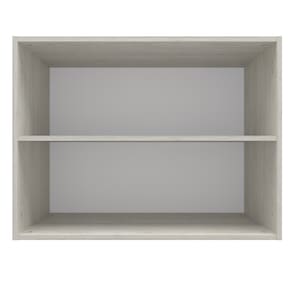 Armário Aéreo Bartira Rubi com 2 Portas, 1 Prateleira e 80cm de Largura - Freixo/Preto Poah - ARM 2 PTS BART RUBI FREIXO/PRETO POAH - 2