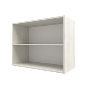 Armário Aéreo Bartira Rubi com 2 Portas de Vidro, 1 Prateleira e 80cm de Largura - Freixo/Preto Poah - 2