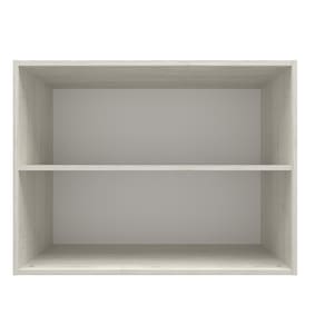 Armário Aéreo Bartira Rubi com 2 Portas de Vidro, 1 Prateleira e 80cm de Largura - Freixo/Preto Poah - 3