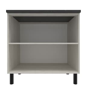 Balcão Duplo Bartira Rubi com 2 Portas, 1 Prateleira e 80,1cm de Largura - Freixo/Preto Poah - 3