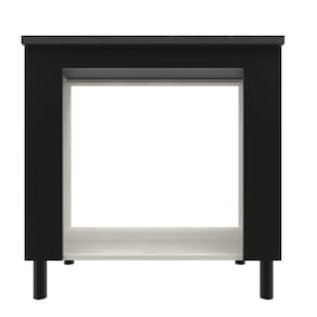 Balcão para Forno e Cooktop de 5 Bocas Bartira Rubi com 80,1cm de Largura - Freixo/Preto Poah - 1