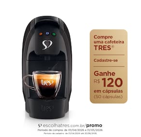 Cafeteira Espresso TRES 3 Corações Luna Automática Preta - 600ml - 110V - 1