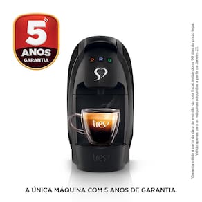 Cafeteira Espresso TRES 3 Corações Luna Automática Preta - 600ml