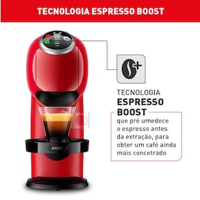 Máquina de Café Arno Nescafé Dolce Gusto Genio S Plus DGS3 Multi bebidas, Digital e Automática – Vermelha