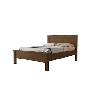 Cama de Casal Conquista Mel com Ripas Largas em MDF - 152cm de largura - Cacau - 1