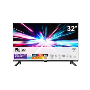 Smart TV 32" Philco HD DLED PTV32G7PR2CGB com Sistema Operacional Roku TV, Processador Quad Core, HDMI e Dolby Audio