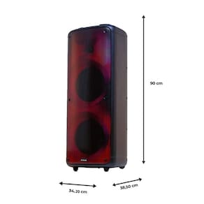 Caixa de Som Amplificada Amvox Party Vox Prime Bivolt com Bluetooth, Alça, 2 woofers de 10", 1 tweeter de 3" e Display de LED 2000W - Preta - 3