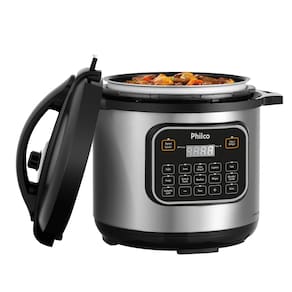 Panela de Pressão Elétrica Philco PPP80 Multifuncional com 12 Funções, Painel Digital e Timer Programável 1200W - 8 litros