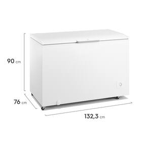 Freezer Horizontal Electrolux HI440 com Tecnologia Inverter, Pés com Rodízio, Gás Refrigerante R600a e Degelo Manual - 400 litros