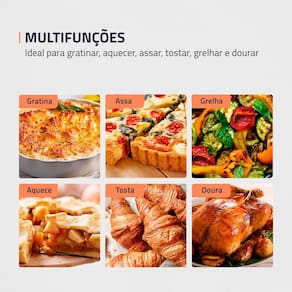 Forno Elétrico Mondial Line Family II FR-42-W com 42 Litros – Branco/Inox