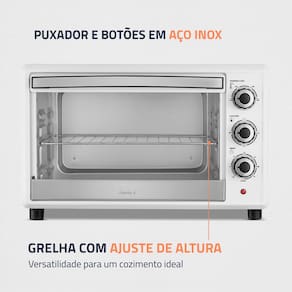 Forno Elétrico Mondial Line Family II FR-42-W com 42 Litros – Branco/Inox