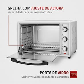 Forno Elétrico Mondial Line Grand Family II FR-52-W com 52 Litros – Branco/Inox