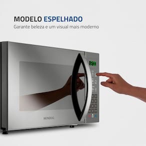 Forno de Micro-ondas Mondial Line MO-02-34-E com Função Manter Aquecido Cinza Espelhado - 34L