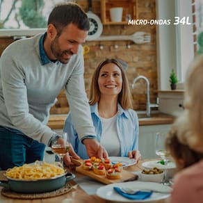 Forno de Micro-ondas Mondial Line MO-02-34-E com Função Manter Aquecido Cinza Espelhado - 34L