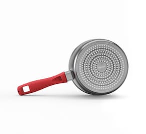 Panela Philco PPH160APR com Tampa de Vidro e Revestimento Antiaderente Redstone 16cm - Cinza e Vermelha