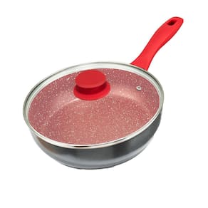 Panela Philco PPH240APR com Tampa de Vidro e Revestimento Antiaderente Redstone 24cm - Cinza e Vermelha