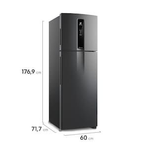 Geladeira Electrolux Frost Free Inverter 390L IF43B Duplex Efficient com AutoSense e Painel Digital - Black Inox Look