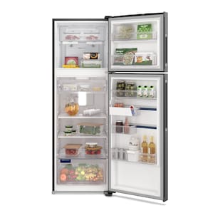 Geladeira Electrolux Frost Free Inverter 390L IF43B Duplex Efficient com AutoSense e Painel Digital - Black Inox Look