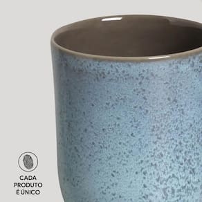 Conjunto de Xícaras Grandes Porto Brasil Coup Breeze em Cerâmica Stoneware Azul 330ml - 4 Peças - 3