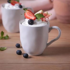 Conjunto de Canecas Porto Brasil Orgânico New White em Stoneware Branca 273 ml - 4 Peças - 1