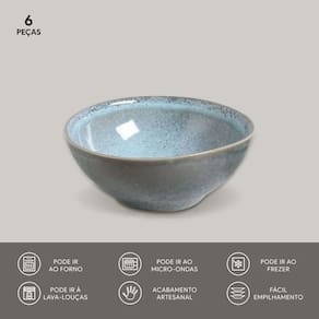 Conjunto de Cumbucas Porto Brasil Coup Stoneware Breeze 360ml - 6 Peças - 2