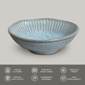 Conjunto de Cumbucas Porto Brasil Linhas Breeze Azul 6 Peças - 370 ml - 1