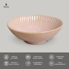 Conjunto de Cumbucas Porto Brasil Linhas Litchi 370ml - 6 Peças - 2