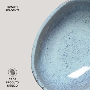 Conjunto de Cumbucas Ovais Porto Brasil Orgânico Brezze Azul 265ml - 6 Peças - 3