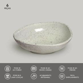 Conjunto de Cumbucas Ovais Porto Brasil Orgânico Pistache Verde Menta 265ml - 6 Peças - 1