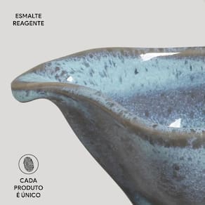 Conjunto de Molheiras Ovais Porto Brasil Orgânico Breeze Azul 40ml - 6 Peças - MOLHEIRA OVAL ORGANICO BREEZE 8x6 6P PORTO BRASIL - 3