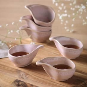 Conjunto de Molheiras Ovais Porto Brasil Orgânico Litchi 40ml – 6 Peças - 1