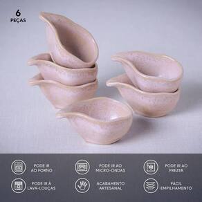 Conjunto de Molheiras Ovais Porto Brasil Orgânico Litchi 40ml – 6 Peças - 2