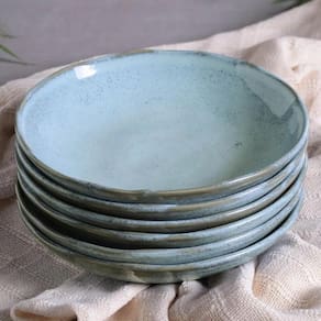 Conjunto de Pratos Fundos Porto Brasil Bio Breeze Azul 1,1 litros – 6 Peças - 1