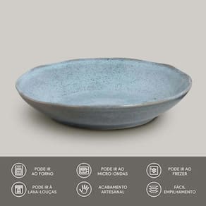 Conjunto de Pratos Fundos Porto Brasil Bio Breeze Azul 1,1 litros – 6 Peças - 3