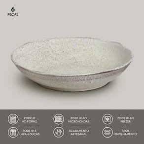 Conjunto de Pratos Fundos Porto Brasil Bio Pistache 1,1 litros – 6 Peças - 2