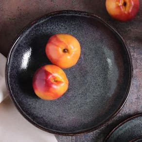 Conjunto de Pratos Fundos Porto Brasil Bio Titanium Azul Escuro 1,1 litros - 6 Peças - 3