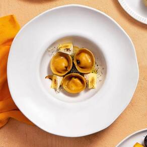 Conjunto de Pratos para Massa Porto Brasil Orgânico New White 450ml - 4 Peças - 1