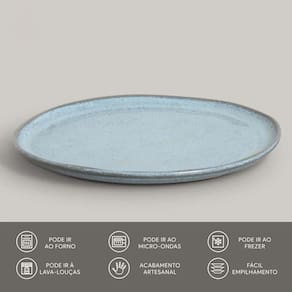 Conjunto de Pratos Rasos Porto Brasil Linhas Bio Breeze 27,5cm - 6 Peças - 2