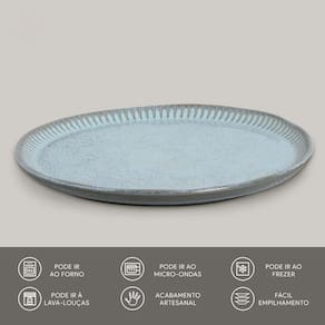 Conjunto de Pratos Rasos Porto Brasil Linhas Breeze 27,5cm - 6 Peças - 2