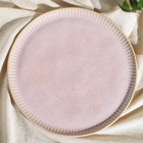 Conjunto de Pratos Rasos Porto Brasil Linhas Litchi Rosa Claro 27,5cm - 6 Peças - 2