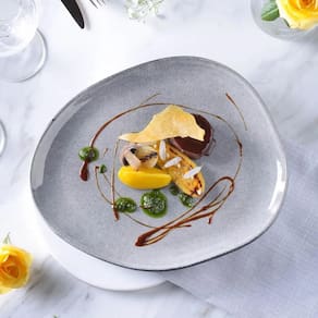 Conjunto de Pratos Oval Porto Brasil Orgânico Dust 31cm - 6 Peças - 1