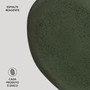 Conjunto de Pratos Oval Porto Brasil Orgânico Greenery 31cm - 6 Peças - 3