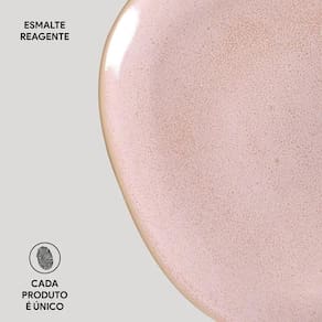 Conjunto de Pratos Oval Porto Brasil Orgânico Litchi 31cm - 6 Peças - 2