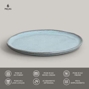 Conjunto de Pratos de Sobremesa Porto Brasil Bio Breeze 21,5cm - 6 Peças - 3