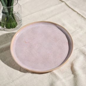 Conjunto de Pratos de Sobremesa Porto Brasil Bio Litchi Rosa Claro 21,5cm - 6 Peças - 1