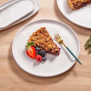 Conjunto de Pratos de Sobremesa Porto Brasil Bio New White 21,5cm - 6 Peças - 1