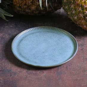 Conjunto de Pratos de Sobremesa Porto Brasil Linhas Breeze Azul 21,5cm - 6 Peças - 1